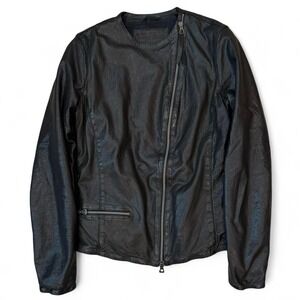 Marco Delli Black Chelsea Leather Jacket Women's Size Medium Italian Designer